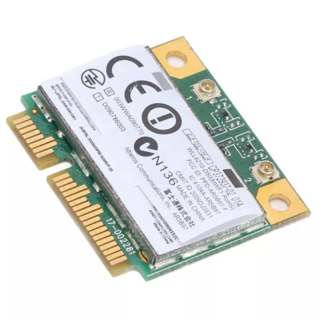 802.11 / G / N Mini Pcie WiFi Card Dual Band Wireless Network Card 2.4GHz