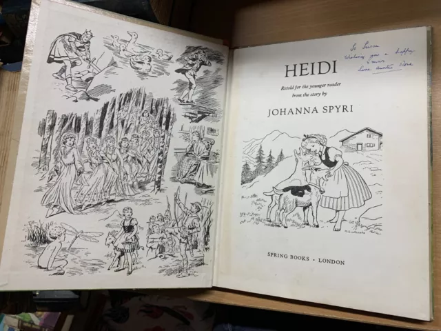 Vintage "Heidi" Johanna Spyri Large Illustrated Hardback Book (P4) 3