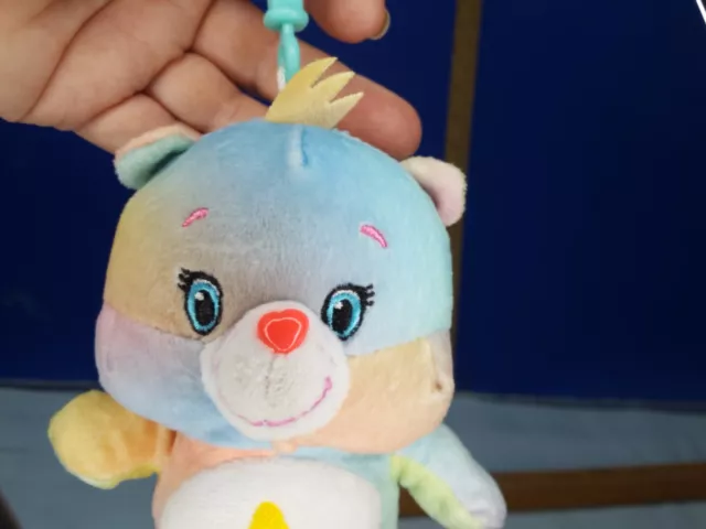 Peluche porte clés BISOUNOURS multicolore GROSTENDRE ,Care Bears,  très rare