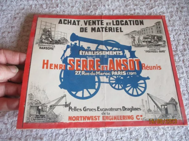 Ancien Catalogue Grue Northwest Engineering Matériel Travaux Publics Vapeur an30