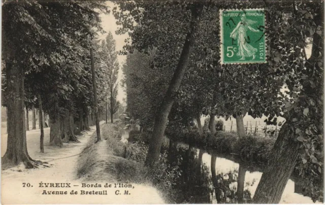 CPA EVREUX Bords de l'Iton - Avenue de Breteuil (1148124)