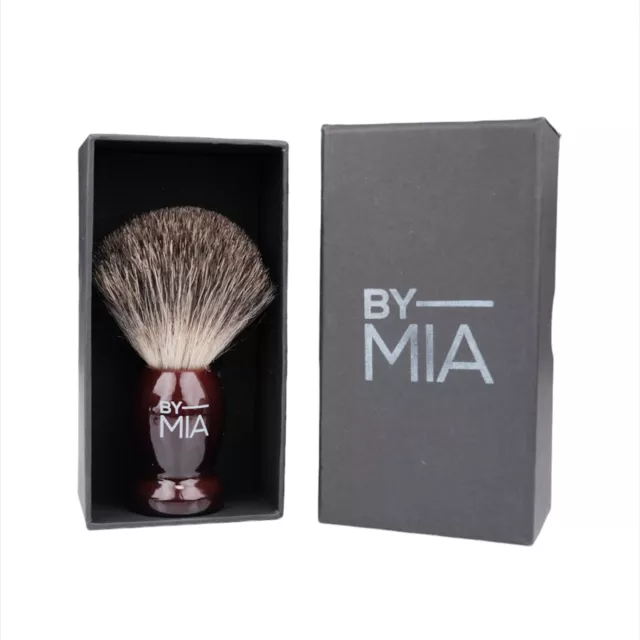 BY MIA 100% Pure Badger Hair Shaving Brush Wooden Handle | Pro |