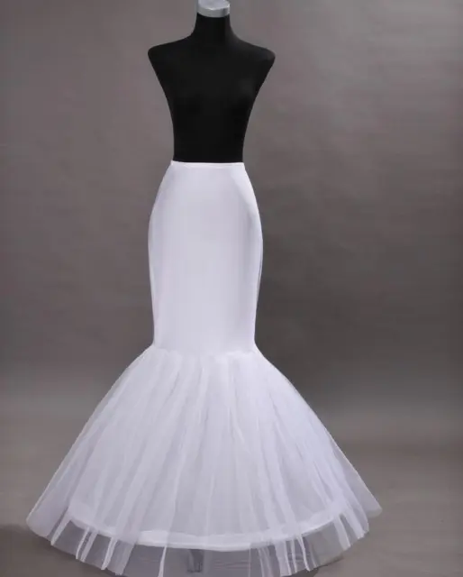 Plus Waist White 1 Hoop Fishtail Mermaid underskirt Wedding Crinoline Petticoat