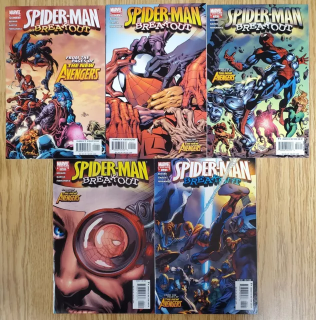 SPIDER-MAN: BREAKOUT #1,2,3,4,5 (2005) 5 books MARVEL New Avengers COMPLETE SET