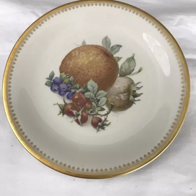 Vintage SCHWARZENHAMMER Bavaria - Germany Plate Fruit -7.5"