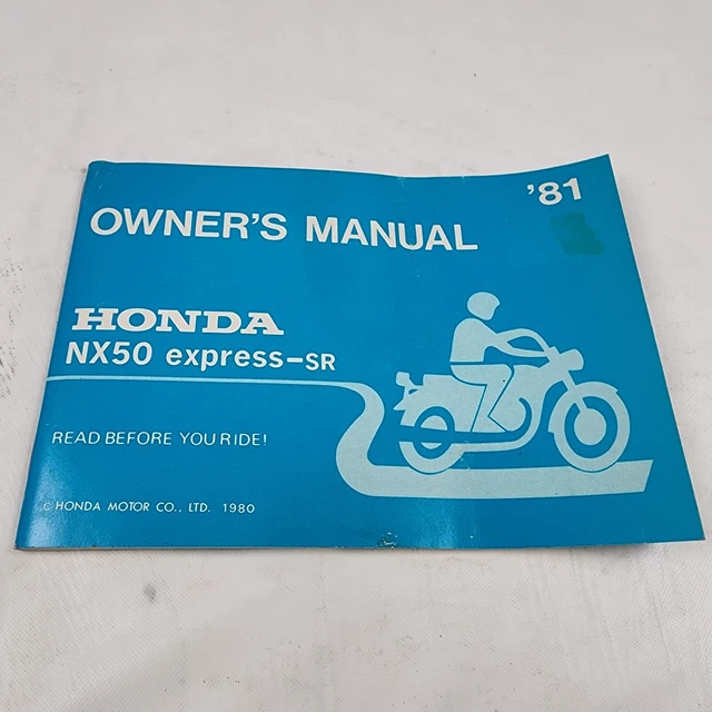 Original 1981 Honda NC50 Express SR Owner's Manual Book OEM 3118700