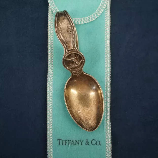 Vintage Tiffany & Co. Sterling Mother Goose Baby Feeding Spoon- Free Ship USA