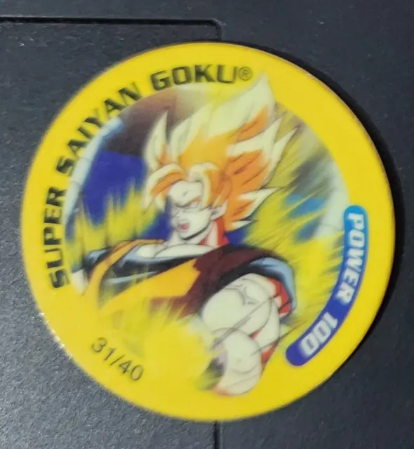 #31 Dragon Ball Z Dizk Tazo Super Saiyan Goku DBZ Series 1 2000 Pogs