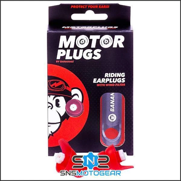 Tappi auricolari/protezioni riutilizzabili per moto Bananaz No Noise 26dB