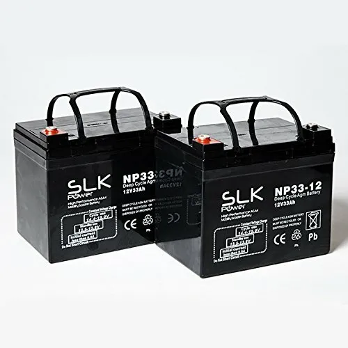 PAIR 12v 33AH AGM/GEL MOBILITY SCOOTER WHEELCHAIR BATTERIES AS 30AH 34 35AH 36AH