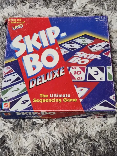 Skip-Bo Deluxe Ultimate Sequencing Game Complete 2001 Mattel