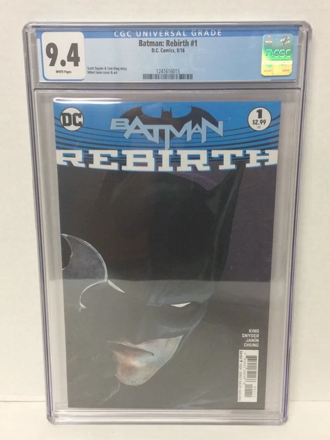 Batman Rebirth #1 2016 DC Comics CGC 9.4 Graded White Pages Comic Book