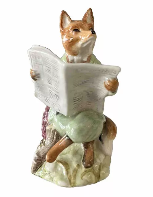 RARE Royal Albert Beatrix Potter - Foxy Reading 1990 Figurine UK Made