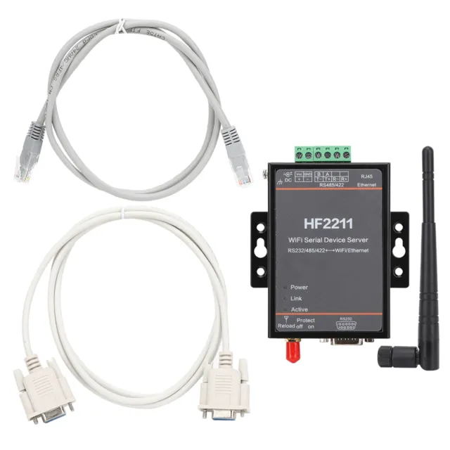 HF2211 Serial Server RS232/485/422 To WIFI Ethernet DTU Communication DC