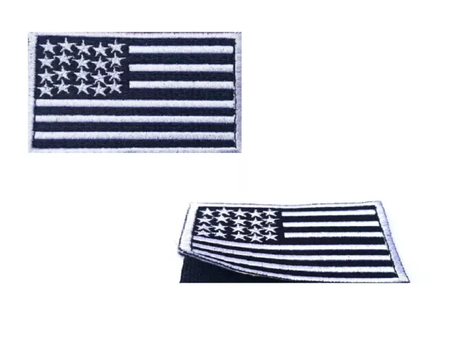 Pack of 3 American Flag Embroidery Badges Sew on Iron on Patch USA Flag Patches 2