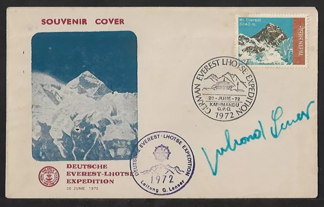 Nepal Fdc German Everest Expedition Souvenir Cover 1972