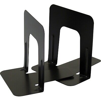 Bookends Metal 5 inches High Non Skid Black - 1 Pair of 2 bookends