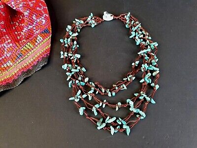 Old Chinese Turquoise String Necklace (a) …beautiful collection and accent piece
