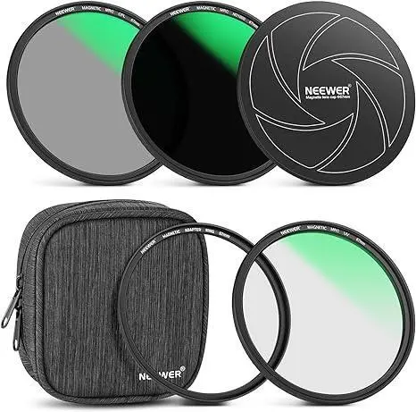 NEEWER MAGNETIC FILTER 5 IN1 KIT (MCUV+CPL+ND1000+ADAPTER RING+LENS CAP) 67mm