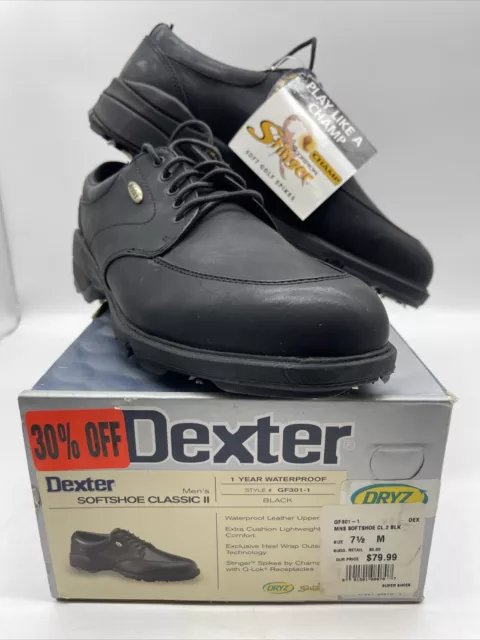 Dexter Softshoe Classic 2 Soft Spike Golf Shoe Sz 7.5 M New W/box & Tags GF301-1