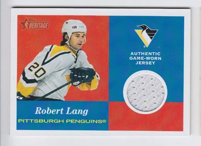 2001-02 Robert Lang Pittsburgh Penguins Game Worn Jersey