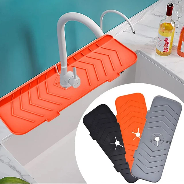 Silicone Kitchen Faucet Sink Splash Guard Faucet Water Catcher Drying Mat Pad