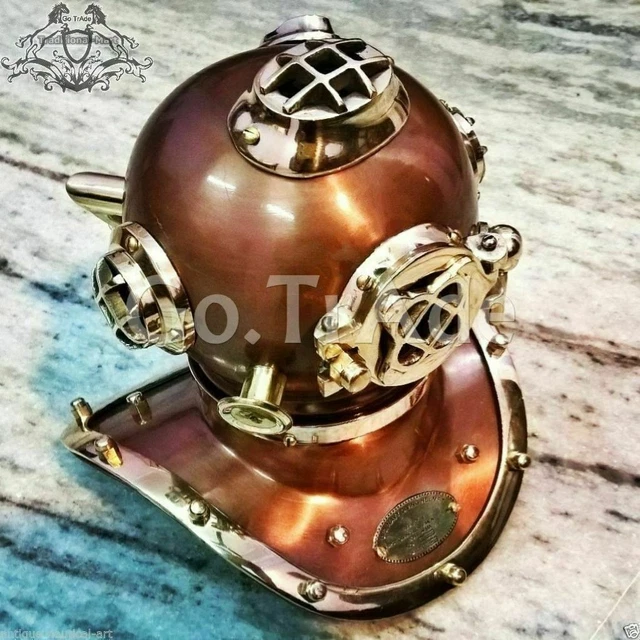 Casque De Plongée Nautique Style Ancien – Laiton Et Cuivre, Reproduction US Navy