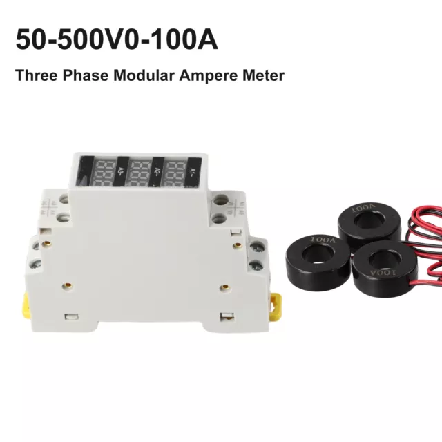 Three Phase Digital Current Gauge for Rail Mounting with Real Time Display