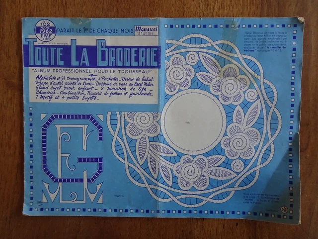 Livre Ancien De Broderie – L’alphabet De La Brodeuse – Édition Française – Années 1900