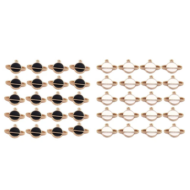 Mode Mini! Zubehör für Schmuck Planet Shape Charms Emaille Anhänger Legierung