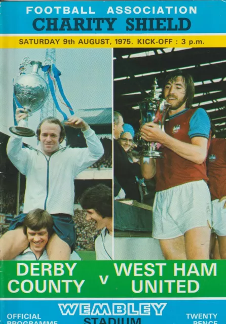 1975 Fa Charitey Shield Derby County V West Ham Utd Wembley