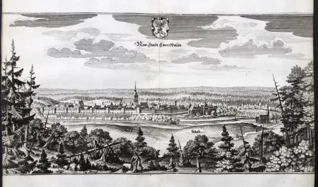 Eberswalde Brandenburg LK Barnim Kupferstich engraving Merian 1650