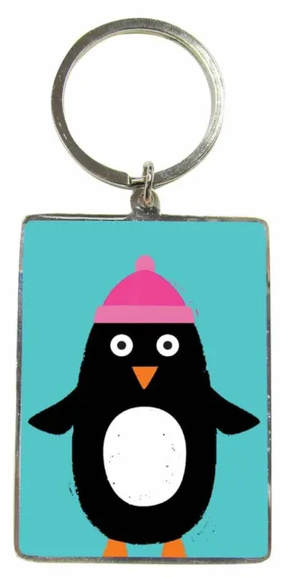 Cute Penguin Metal Keyring Key Ring Keys Holder Fun Keepsake Winter Christmas