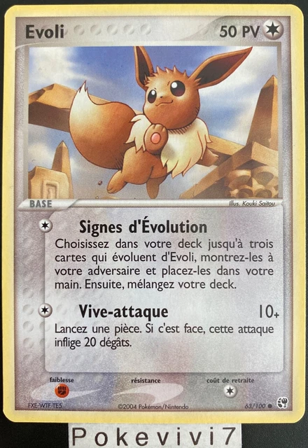 Carte Pokemon EVOLI 63/100 Bloc EX Tempête de Sable FR NEUF
