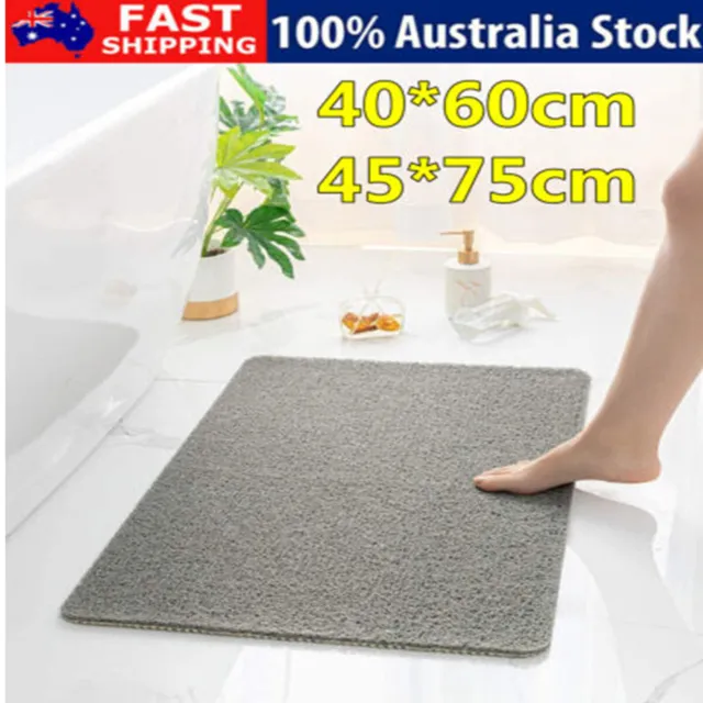 Large Shower Rug NonSlip Bathtub Mat Carpet Water Drains PVC Loofah Bathroom Mat