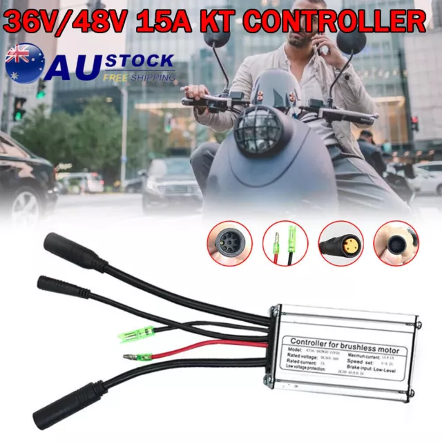 15A KT Controller For 250W 350W Brushless Motor E-Bike Electric Bicycle 48V 36V