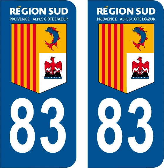 HADEXIA Autocollant Stickers Plaque Immatriculation Voiture Auto Département