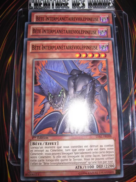 Yu-Gi-Oh! Yugioh Lval-Fr098 Bête Interplanetaireviolepineuse Playset (3 Cartes)