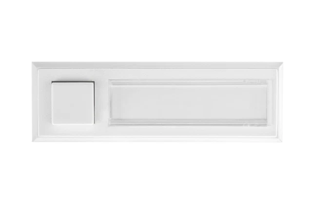 Campanello A Pulsante HUBER Con Targhetta – Montaggio A Superficie In Ottone Cromato, 42V 2A