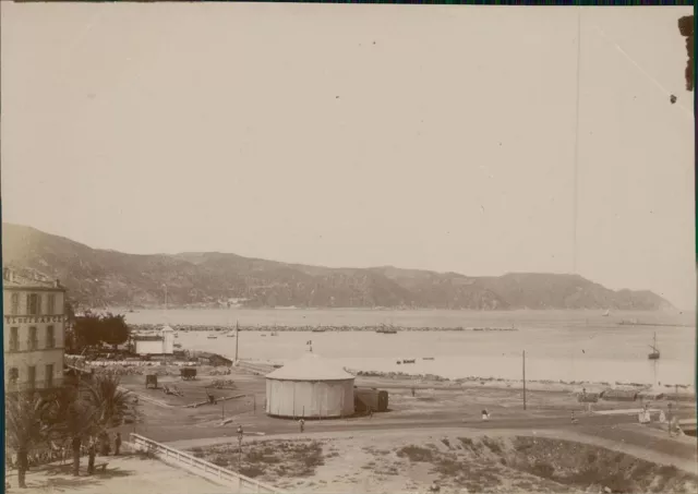 Algérie, Philippeville (Skikda). Le Port, ca. 1900  Vintage citrate print.  Ti