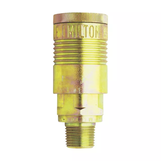 Milton G-Style 1/2in. Coupler, 1/2in. MNPT, Model# S-1816