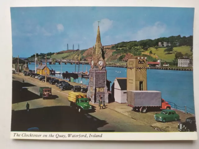 The Clocktower on The Quay Waterford Ireland Vintage Picture Postcard
