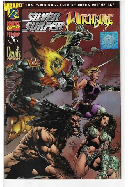 Devils Reign Silver Surfer Witchblade 1/2 Wizard SIGNED COA