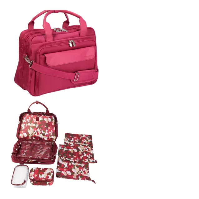 Samantha Brown Essential Carry All Bag with Packing Cubes- Pink
