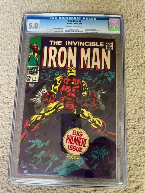 The Invincible Iron Man #1 CGC 5.0 1968 MARVEL 