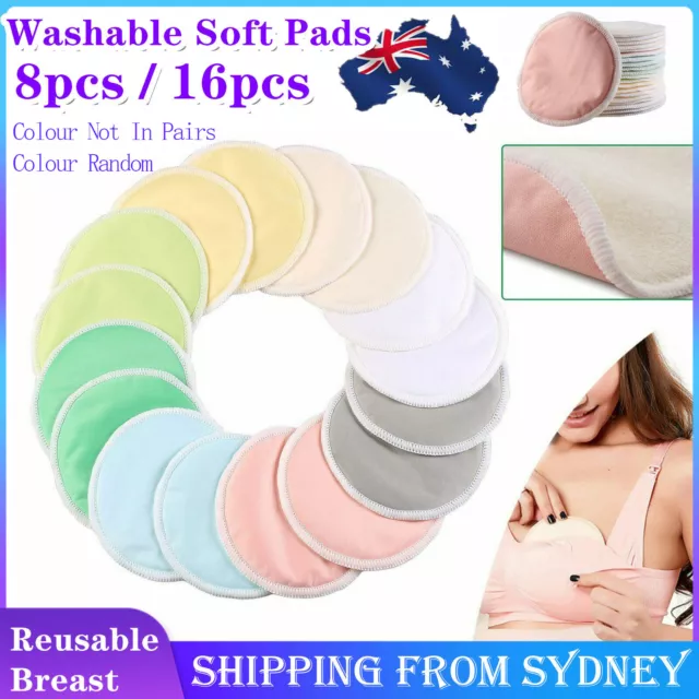 UP16PCS Bamboo Reusable Breast Nursing Breastfeeding Washable Soft Organic Pads