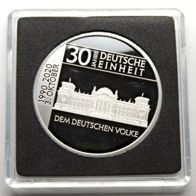 Medaille Silber Gedenkausgabe 30 Jahre Deutsche Einheit mit Zertifikat 35 mm