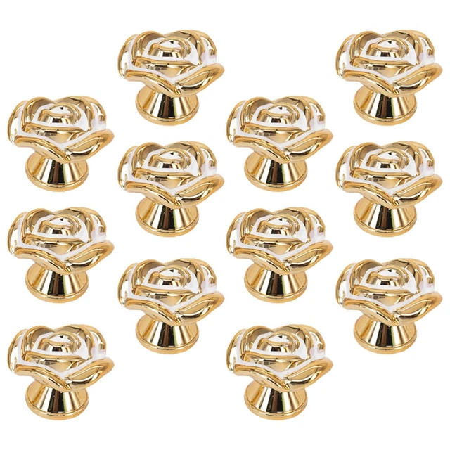 15 Pcs cabinet door knobs Boutons De Commode À Fleurs Poignée Sculptée Commode V
