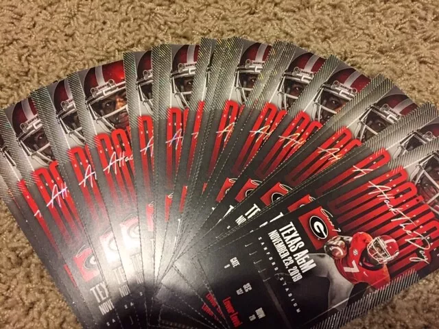 UGA Georgia Bulldogs vs. Texas A&M Aggies Ticket Stub from 11/23/19