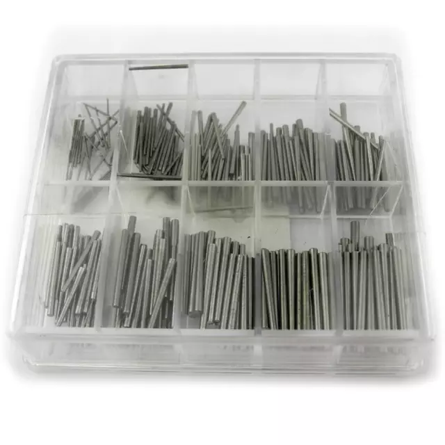 Graded Clock Taper Pin Assortment Steel 250 Pcs (0.30 - 1.20Mm) - Cy001